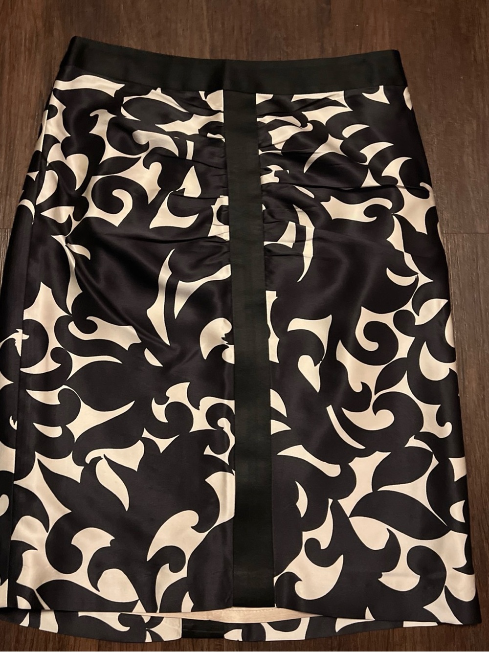 Milly Black Waistband with Champagne Satin Lining Skirt